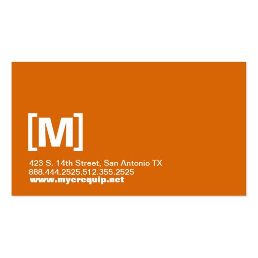 Bold Initials Business Card Template (front side)