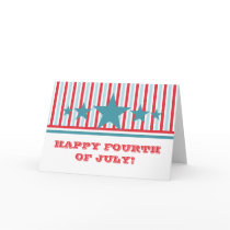 Bold July 4th Stars and Stripes Greeting Card