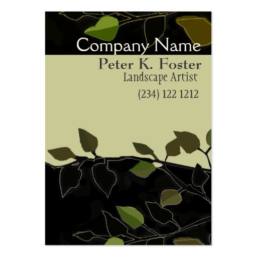 Bold Landscaping Forest-Geen Business Card (front side)