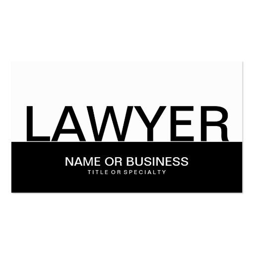 bold LAWYER Business Card Template (front side)