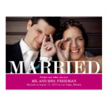 Bold Letters Wedding Announcement postcards