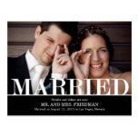 Bold Letters Wedding Announcement postcards