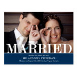 Bold Letters Wedding Announcement postcards