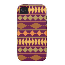 Bold Magenta Rust Tribal Geometric Pattern Case-Mate iPhone 4 Covers