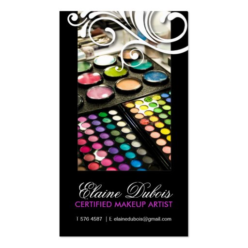 BOLD MAKEUP ARTIST BUSINESS CARD (front side)