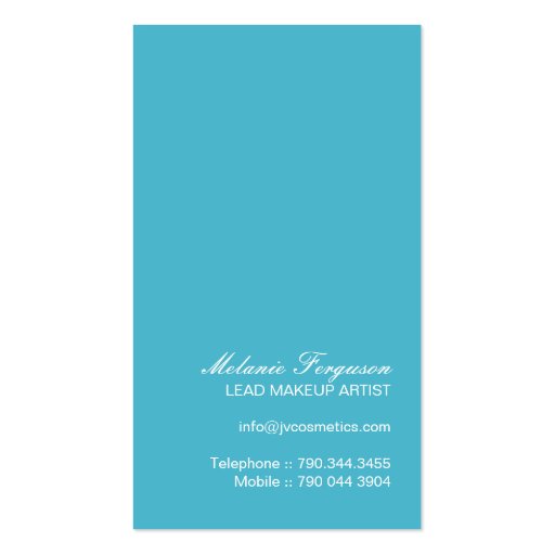 BOLD MAKEUP ARTIST BUSINESS CARD (back side)