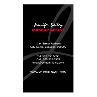 Bold Makeup Artist Business Cards