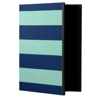 Bold Mint Green and Dark Blue Stripes