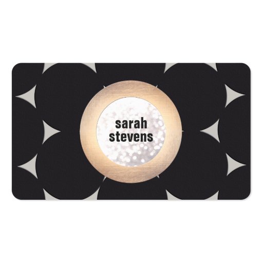 Bold, Modern Circle Pattern Fashion and Beauty Business Card Templates (front side)