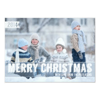 Bold Modern Merry Christmas Big Photo Card