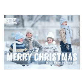 Bold Modern Merry Christmas Big Photo Card