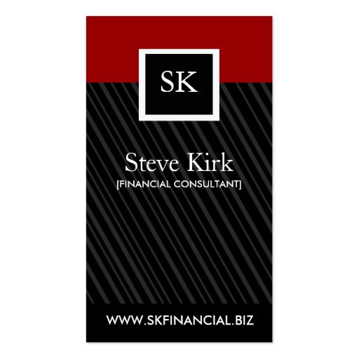 Bold Monogram Business Card Templates (front side)
