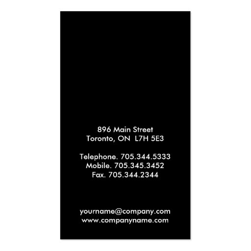 Bold Monogram Business Cards (back side)