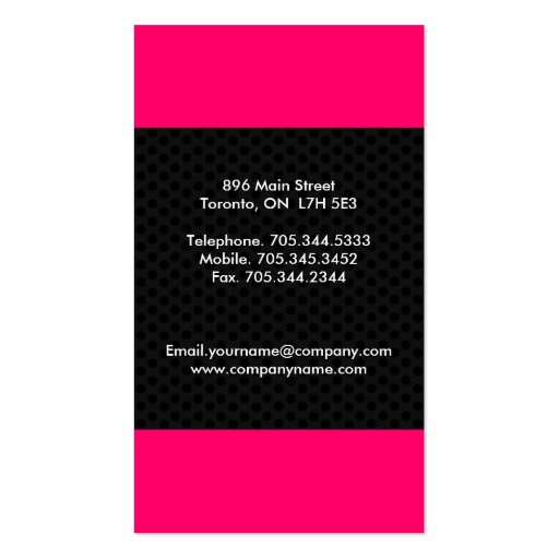 Bold Monogram Business Cards (back side)