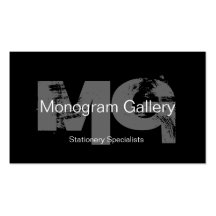 Bold Monogram Customizable Business Card