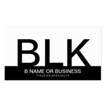 bold monograms business card