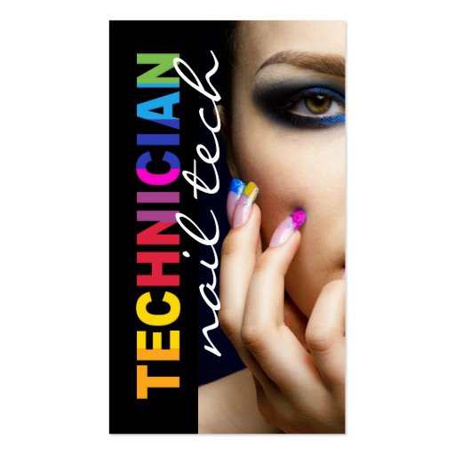 BOLD NAIL TECHNICIAN BUSINESS CARD (front side)