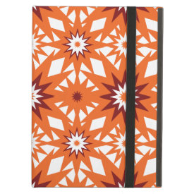 Bold Orange and Red Stars Starburst Pattern iPad Case