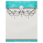 bold ornate tiffany blue damask pattern full color flyer