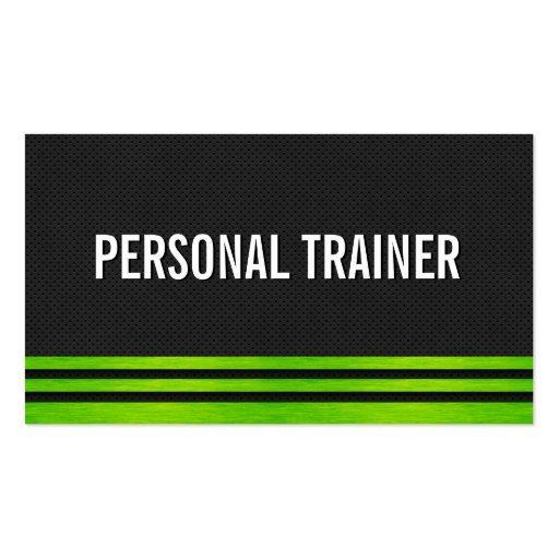 Bold Personal Trainer Fitness Business Cards (front side)