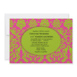 Bold Pink and Fluorescent Green  - Wedding invites