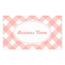 Bold Pink Gingham Business Card