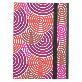 Bold Pink Purple Layered Spirals Pattern iPad Air Cover