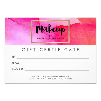 Make Up Gift Card Template cosmetics invitations announcements zazzle Make Up Gift Card Template cosmetics invitations announcements zazzle