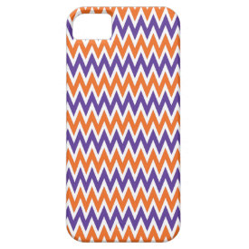 Bold Purple and Orange Chevron Zigzag Pattern iPhone 5 Case
