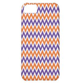 Bold Purple and Orange Chevron Zigzag Pattern Case For iPhone 5C