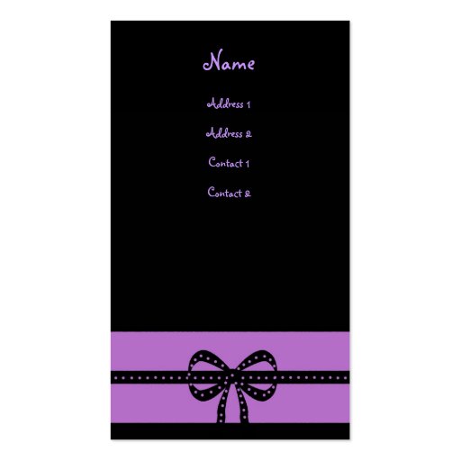 bold purple business card template (front side)