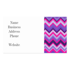 Bold Purple Pink Tribal Chevron Purple Girly Gifts Business Cards
