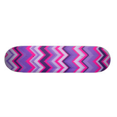 Bold Purple Pink Tribal Chevron Purple Girly Gifts Skate Board