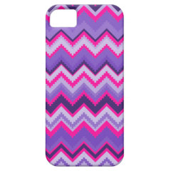 Bold Purple Pink Tribal Chevron Zig Zags iPhone 5 Case