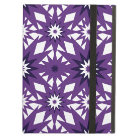 Bold Purple Star Pattern Starburst Design iPad Cover