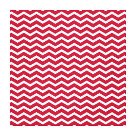Bold Red and White Chevron Zigzag Pattern Canvas Print
