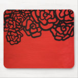 bold red rose mousepad