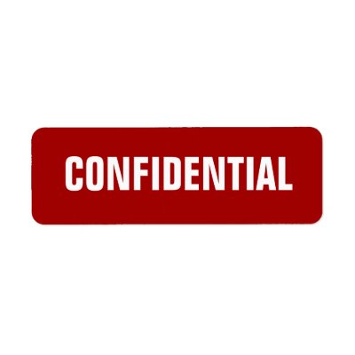 Confidential Sticker