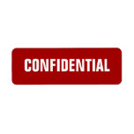 Bold Red Small Confidential Stickers labels