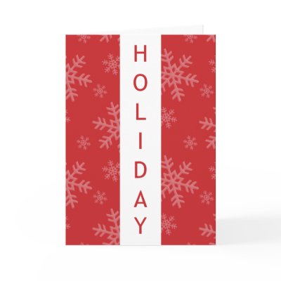 Bold Red Snowflake Design Holiday Cards by mariannegilliand