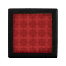 Bold Red Vintage Pattern Jewelry Box