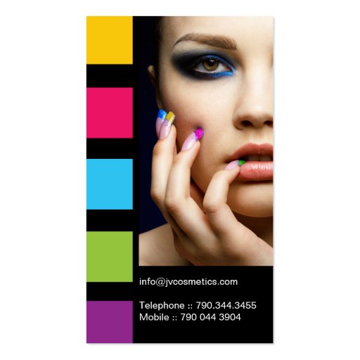 BOLD RETRO MAKEUP ARTIST BUSINESS CARD (back side)