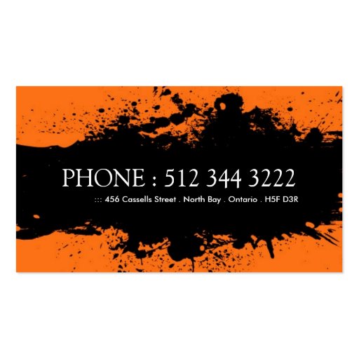 Bold Salon Business Cards (back side)