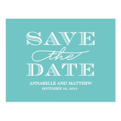 Bold Save the Date Postcard