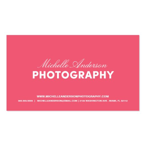 BOLD & SCRIPT | PHOTOGRAPHY BUSINESS CARD (front side)