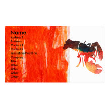 Bold Sea Life  Lobster Design Business Card Template