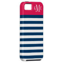 Bold Stripe & Monogram | Apple iPhone 5 Case Cover