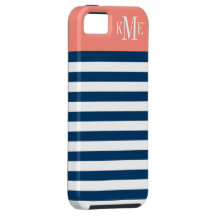 Bold Stripe & Monogram | Apple iPhone 5 Case Cover