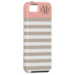 Bold Stripe & Monogram | Apple iPhone 5 Case Cover
