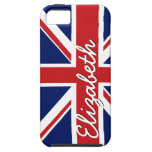 Bold Stripe Pattern - Union Jack Flag with Name iPhone 5 Cover